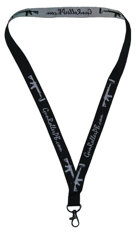 Woven Lanyard - Black/White