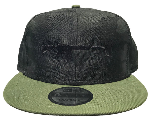 New Era Camo Snapback - Black/Olive