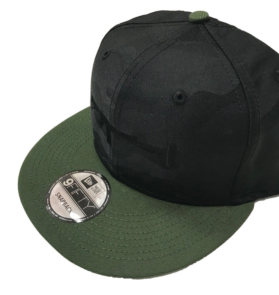 New Era Camo Snapback - Black/Olive